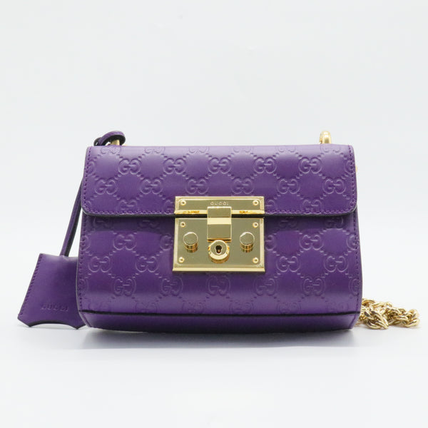 Padlock Shoulder Bag Guccissima Leather Small