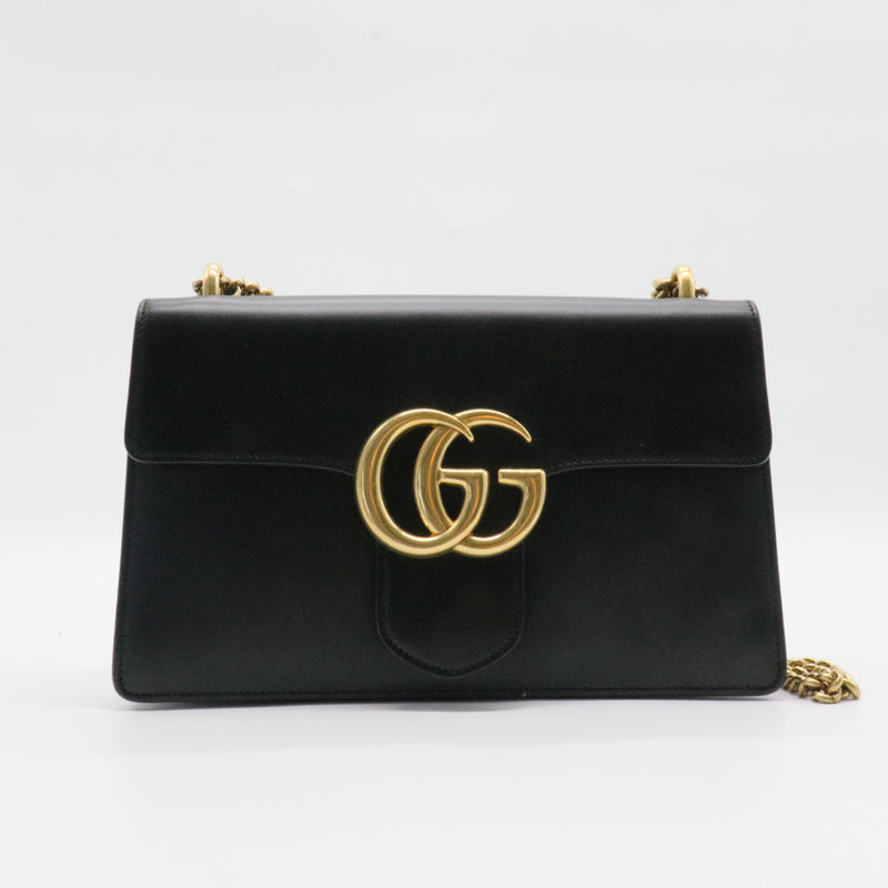 GG Marmont Chain Shoulder Bag Leather Medium