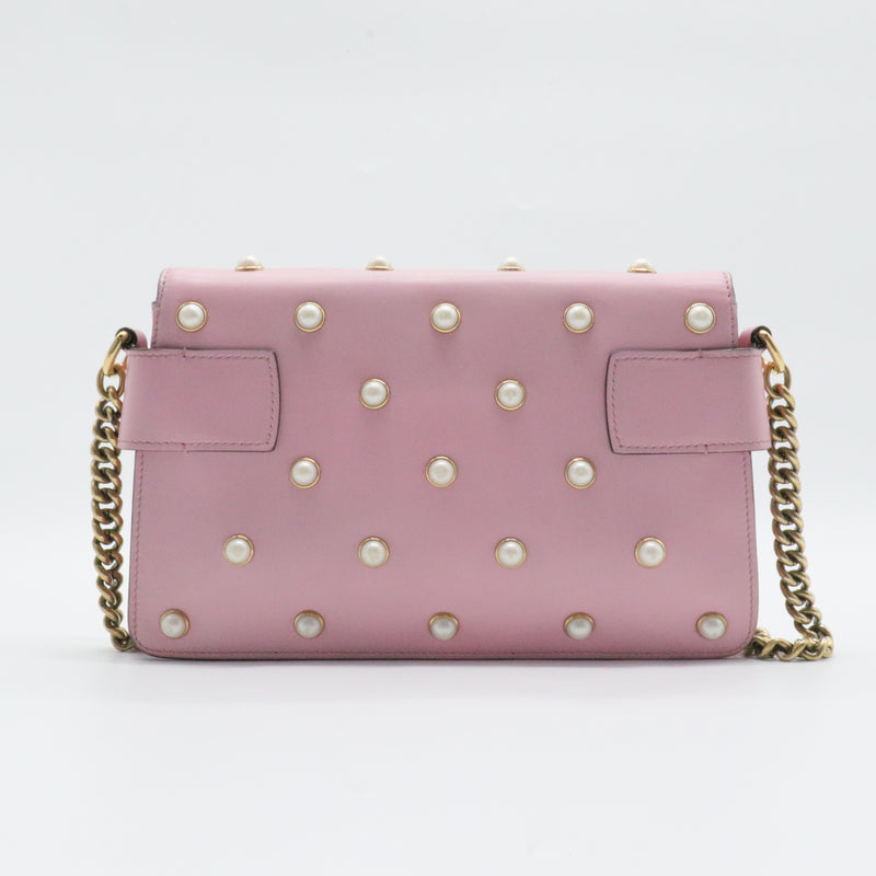 Broadway Pearly Bee Shoulder Bag Embellished Leather Mini