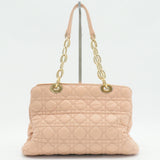 Lambskin Cannage Small Dior Soft Zipped Shopping Tote Light Pink