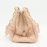 Lambskin Cannage Small Dior Soft Zipped Shopping Tote Light Pink