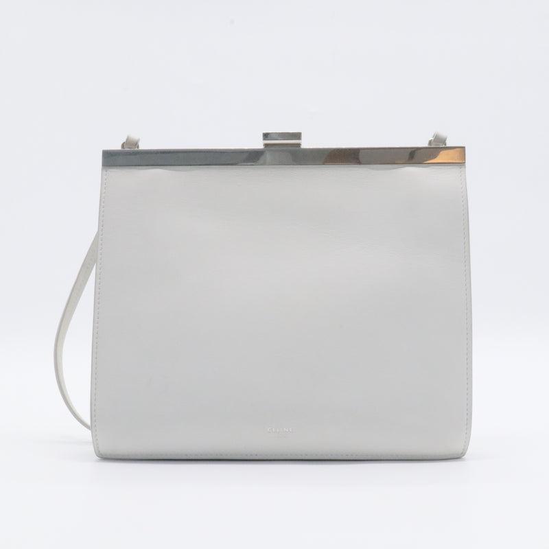 Smooth Calfskin Mini Clasp Bag Frost