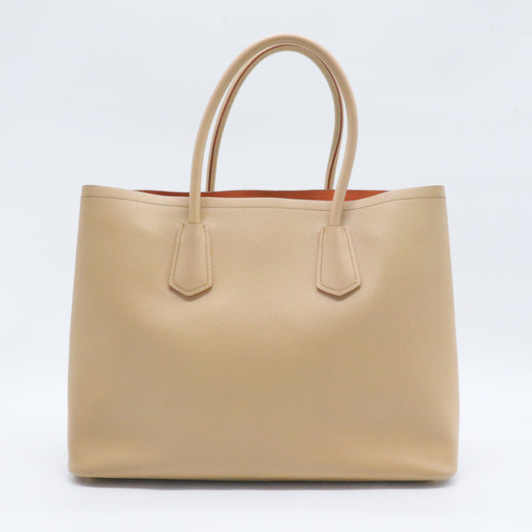 Cuir Double Tote Saffiano Leather Large