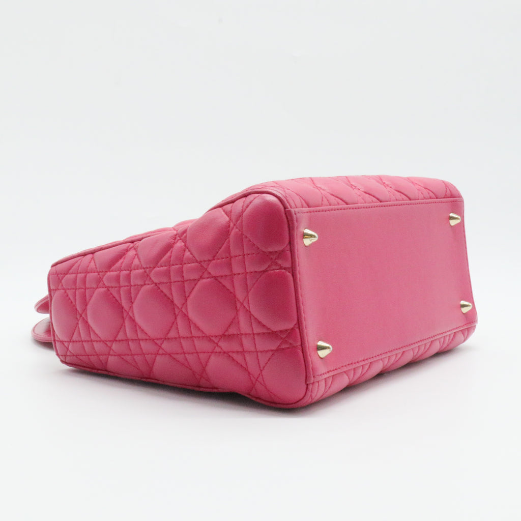 Lady Dior Bag Cannage Quilt Lambskin Medium