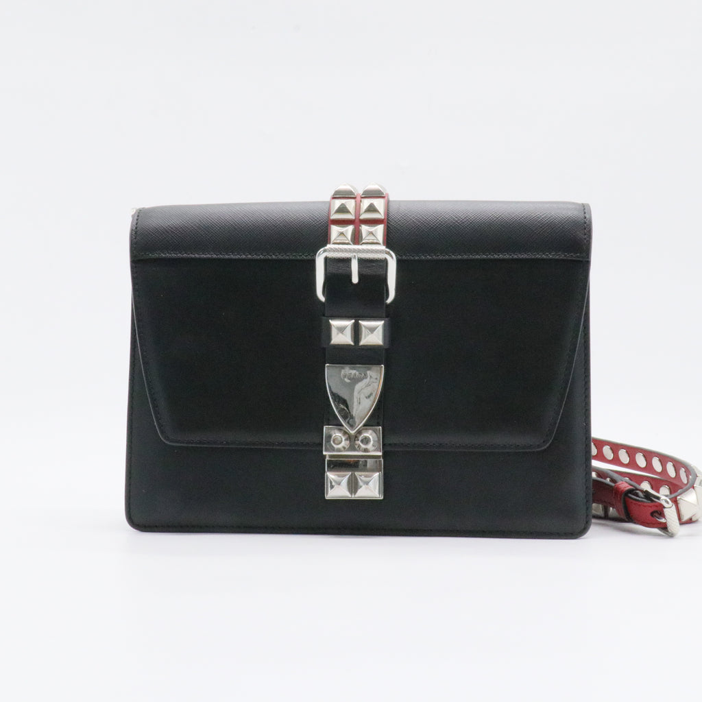 Elektra Shoulder Bag Studded Leather Small
