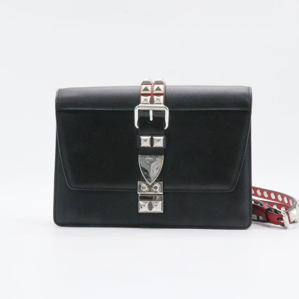 Elektra Shoulder Bag Studded Leather Small