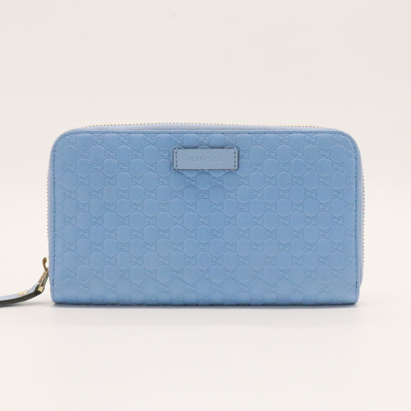 Zip Around Wallet Microguccissima Leather Long