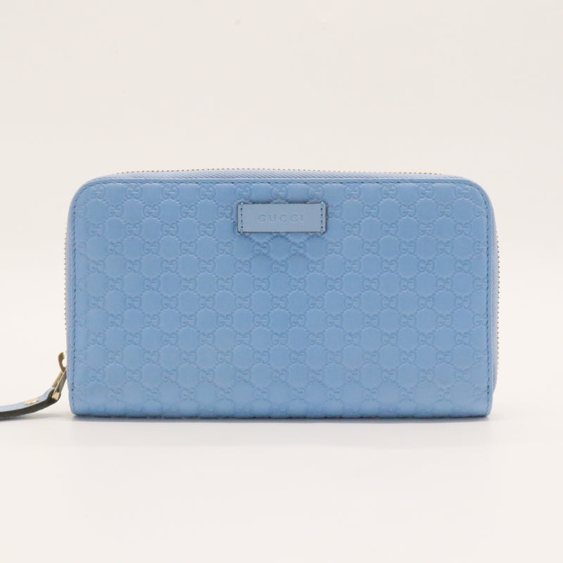 Zip Around Wallet Microguccissima Leather Long