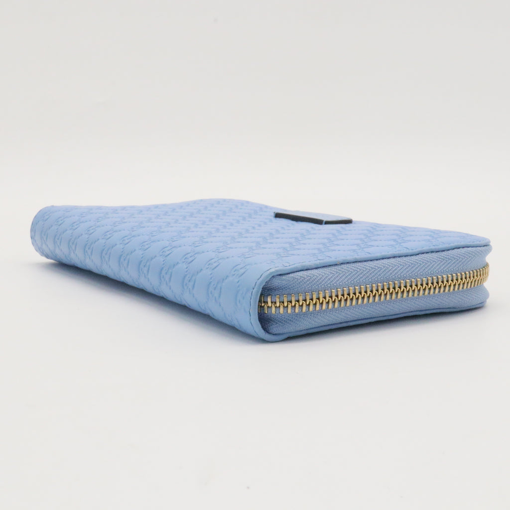 Zip Around Wallet Microguccissima Leather Long