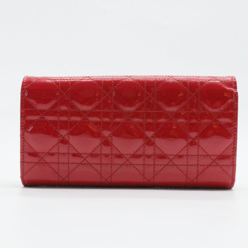 Lady Dior Rendez Vous Short Chain Wallet Cannage Quilt Patent