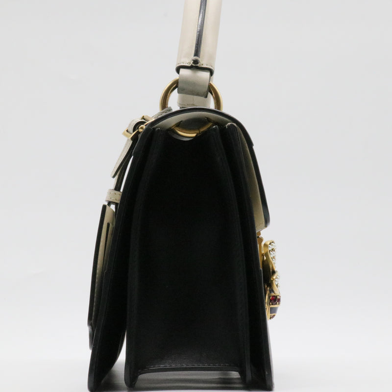 Queen Margaret Top Handle Bag Colorblock Leather Small