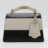 Queen Margaret Top Handle Bag Colorblock Leather Small