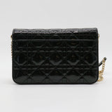 Christian Dior  Patent Cannage Miss Dior Promenade Pouch Black