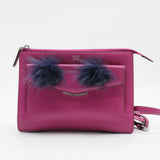 Monster Front Pocket Clutch Leather with Fur