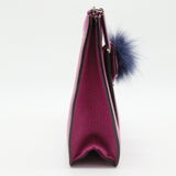 Monster Front Pocket Clutch Leather with Fur