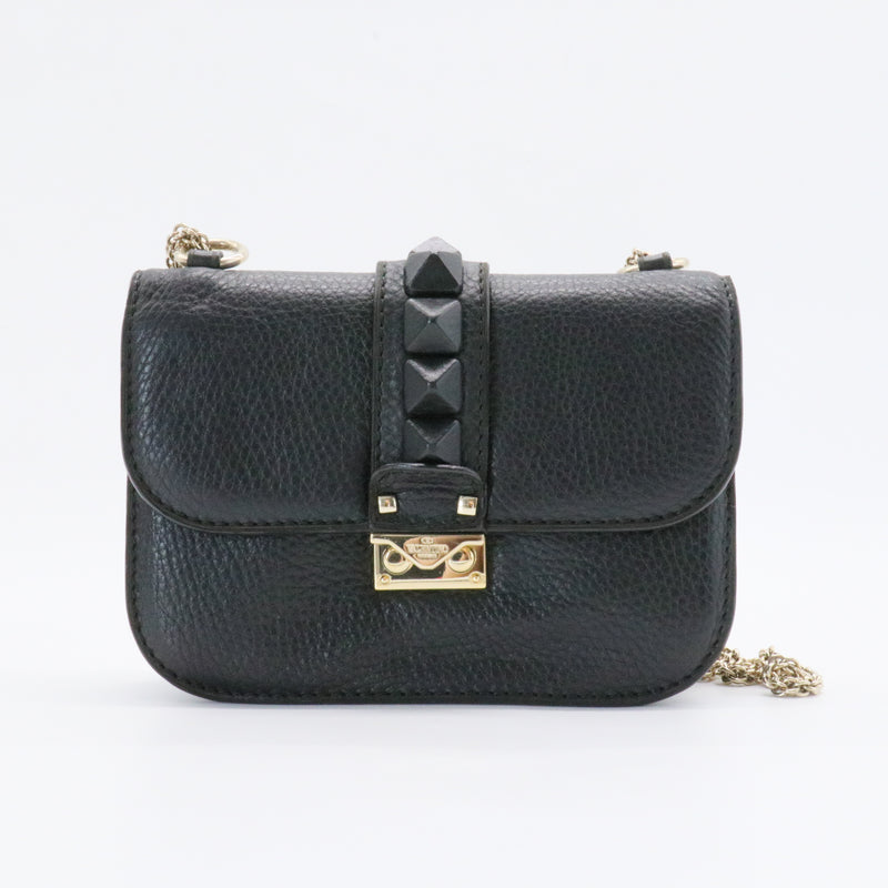 Glam Lock Shoulder Bag Leather Small