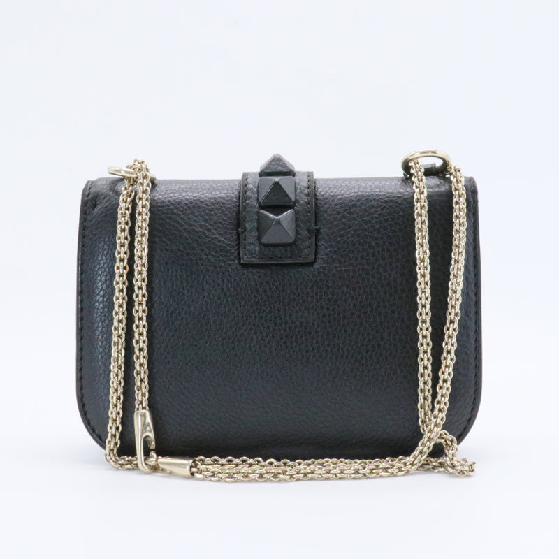 Glam Lock Shoulder Bag Leather Small