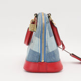 Alma Handbag Damier and Monogram Patchwork Denim BB