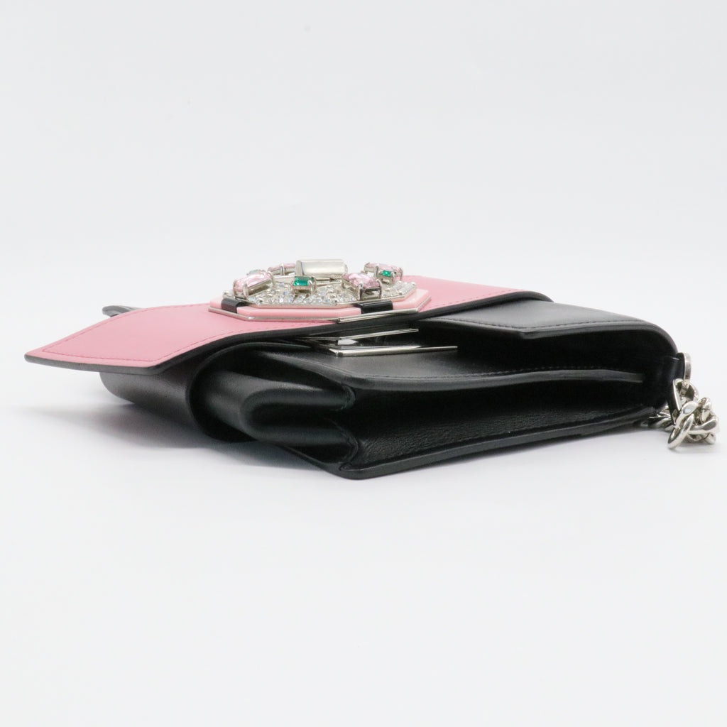 Crystal Ribbon Shoulder Bag City Calfskin Small