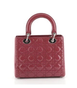 Lady Dior Bag Cannage Quilt Patent Medium