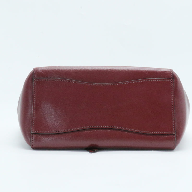 Red Leather Hand Bag