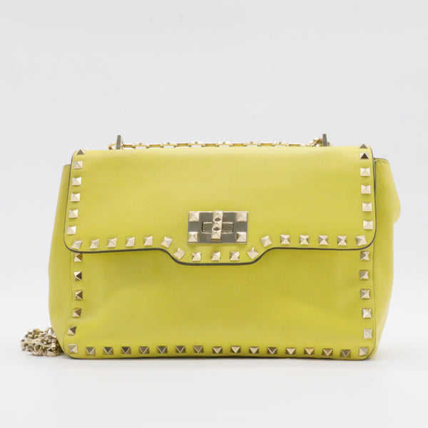 Rockstud Flip Lock Flap Bag Leather Mini