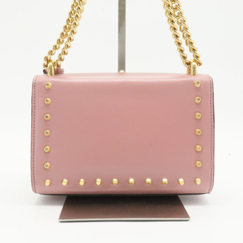 Pearly Padlock Shoulder Bag Studded Leather Small