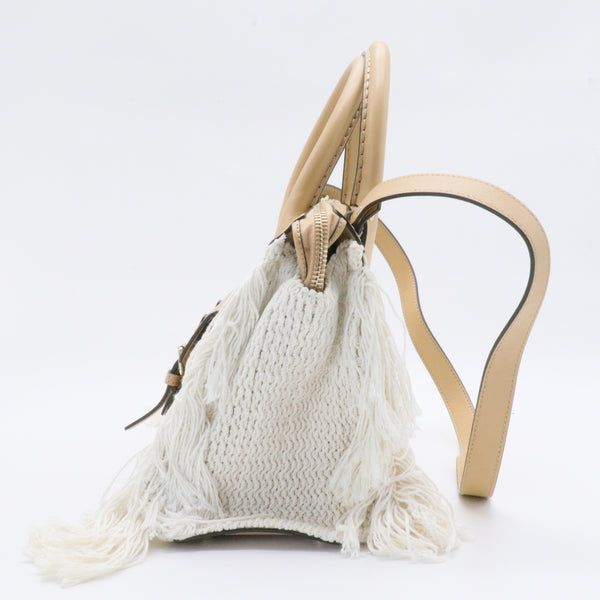 Medium Edith Fringe Knit Tote