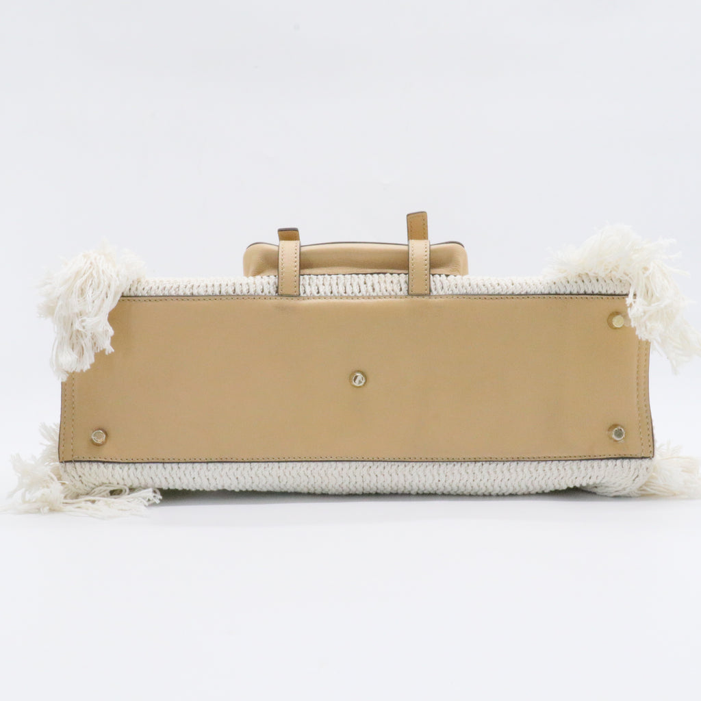 Medium Edith Fringe Knit Tote