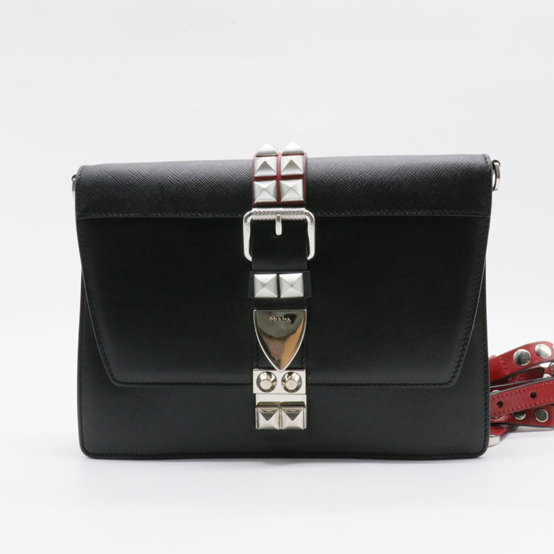 Elektra Shoulder Bag Studded Leather Small