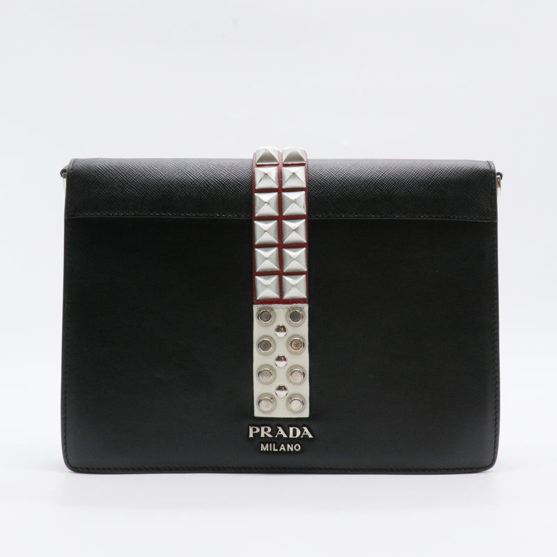 Elektra Shoulder Bag Studded Leather Small