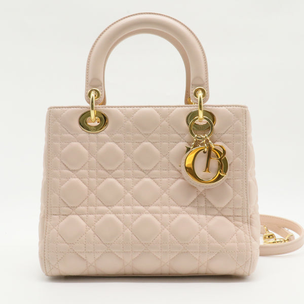 Lady Dior Bag Cannage Quilt Lambskin Medium