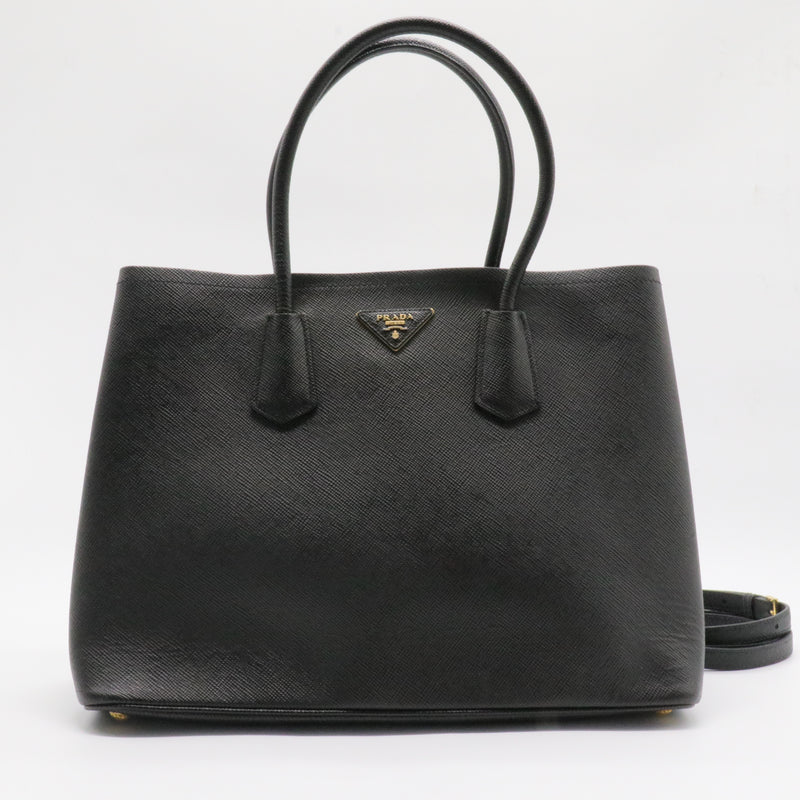 Cuir Double Tote Saffiano Leather Medium