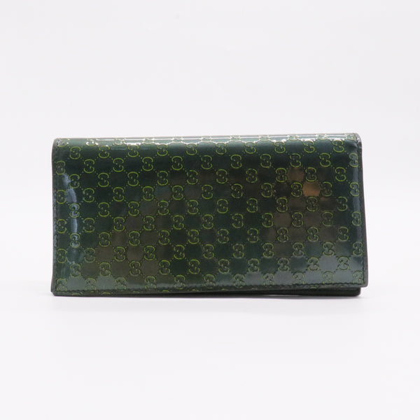 Microguccissima Patent Wallet Long