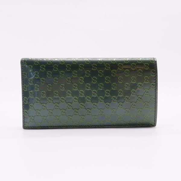 Microguccissima Patent Wallet Long