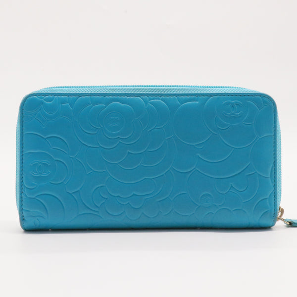 Zip Around Wallet Camellia Lambskin