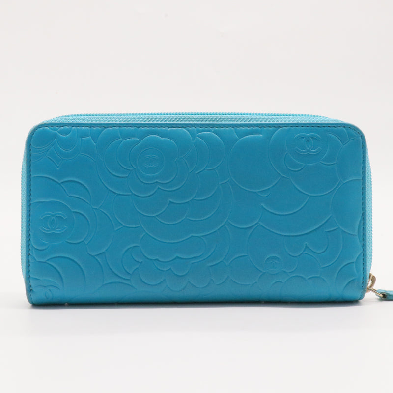 Zip Around Wallet Camellia Lambskin