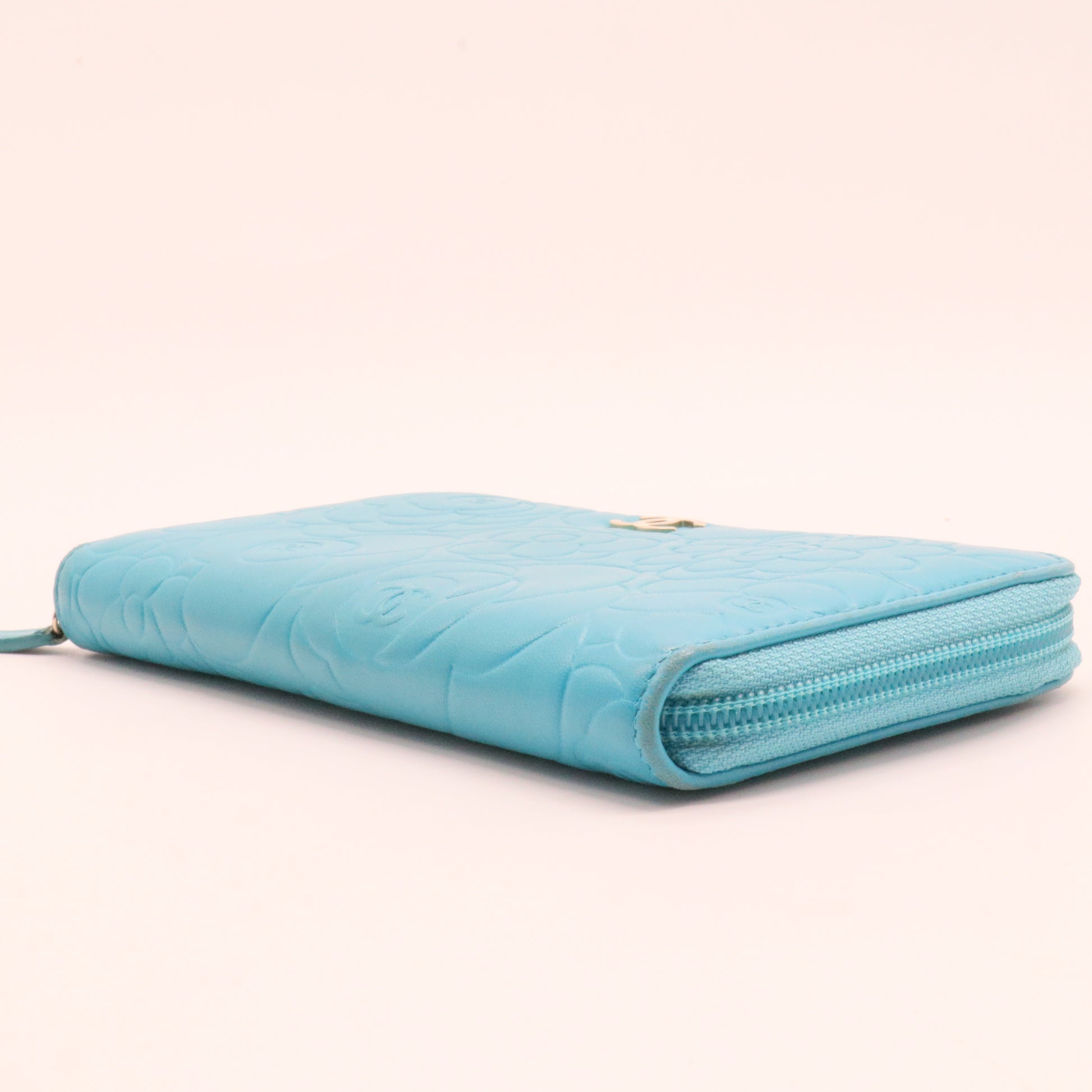 Zip Around Wallet Camellia Lambskin