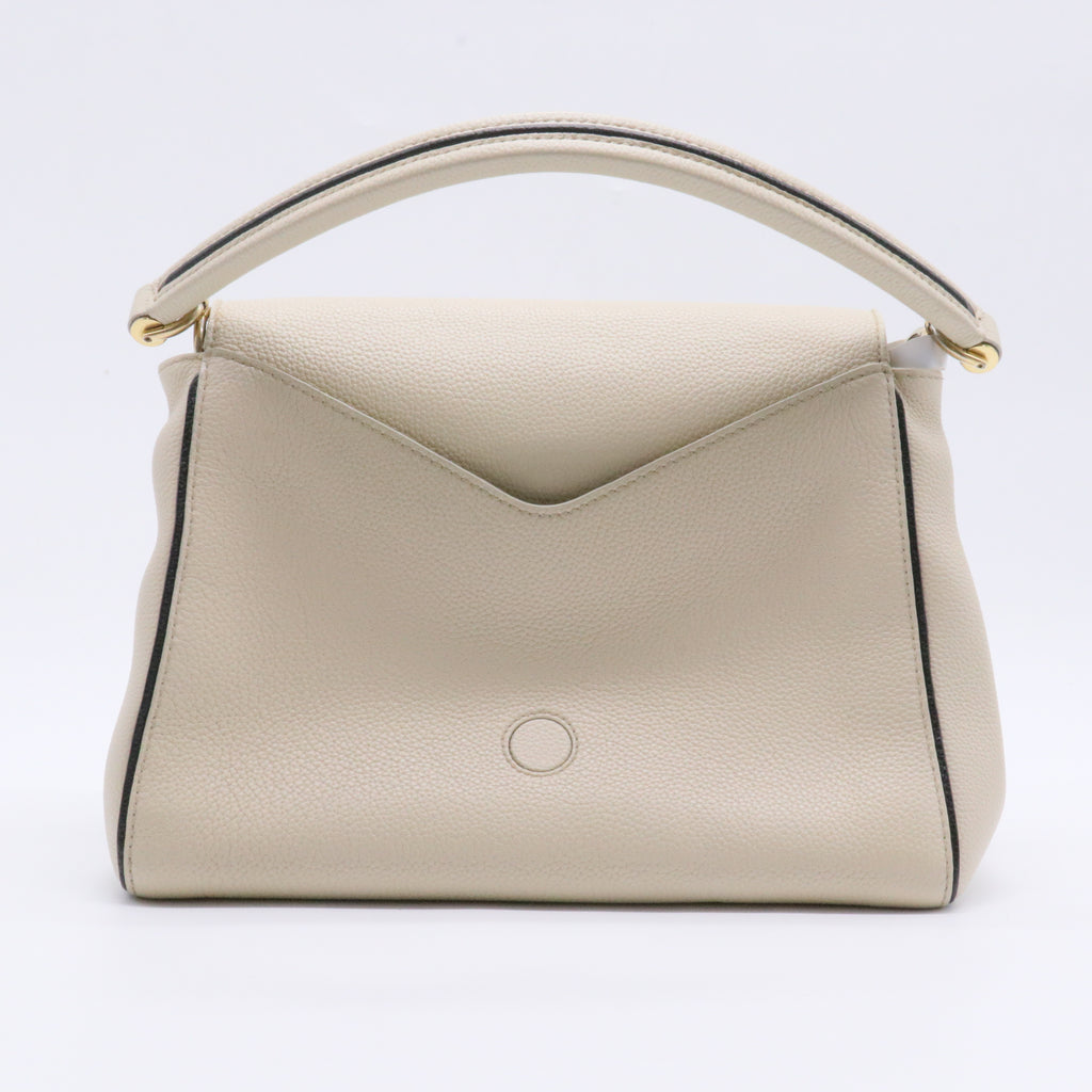 Double V Handbag Calfskin and Monogram Canvas