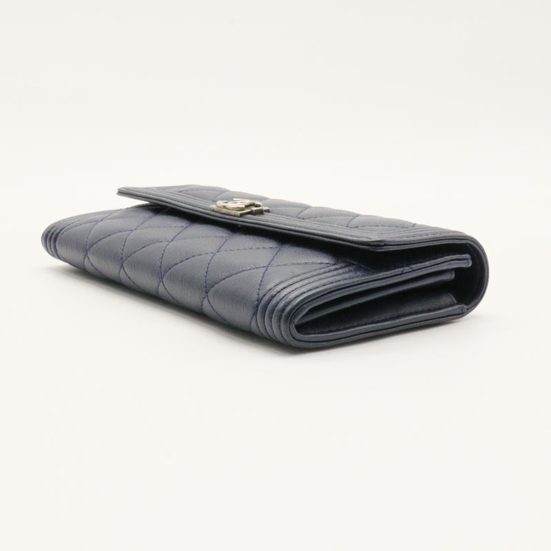 Boy Flap Wallet Quilted Caviar Long