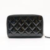 Zip Around Wallet Quilted Patent Long