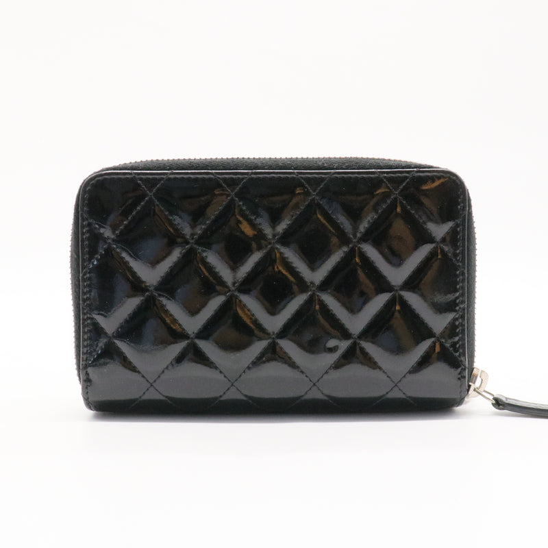 Zip Around Wallet Quilted Patent Long