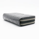 Zip Around Wallet Quilted Patent Long