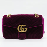 GG Marmont Flap Bag Matelasse Velvet Small