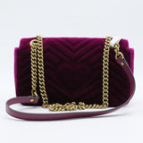 GG Marmont Flap Bag Matelasse Velvet Small