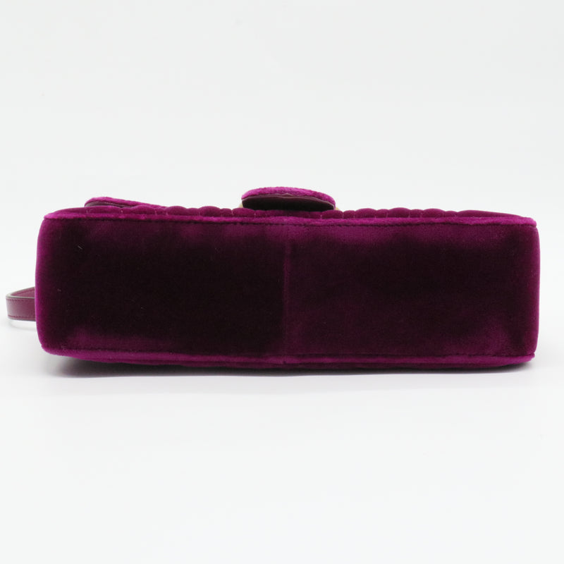 GG Marmont Flap Bag Matelasse Velvet Small