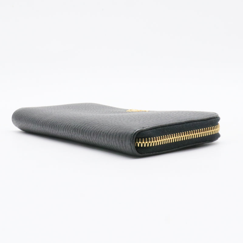 Zip Around Wallet Vitello Grain Long