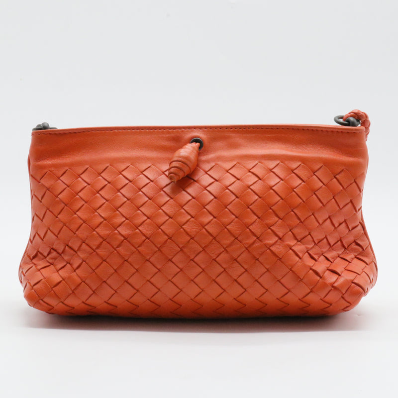 Pochette Shoulder Bag Intrecciato Leather Mini