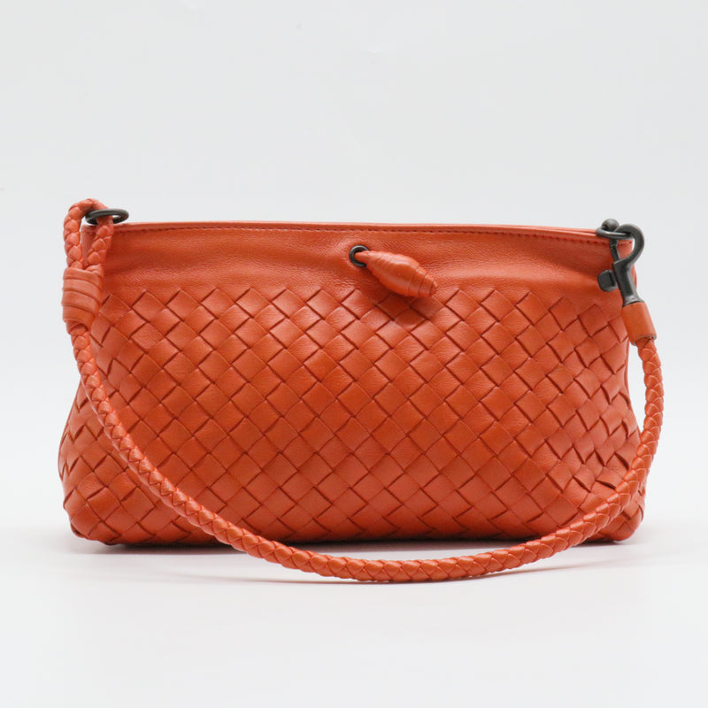 Pochette Shoulder Bag Intrecciato Leather Mini