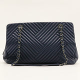 CC Crossing Tote Chevron Lambskin Large